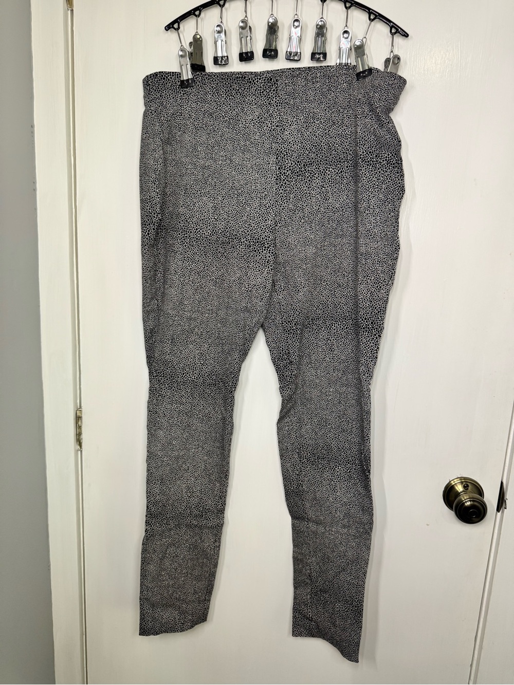 Michael Kors Black & White Microdot Skinny Trousers